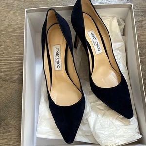 Jimmy choo navy blue suede shoes. Size 39.5. Worn twice.